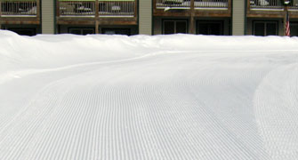 Picture of groomed ski terrain